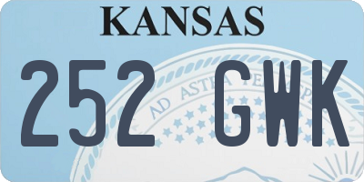 KS license plate 252GWK