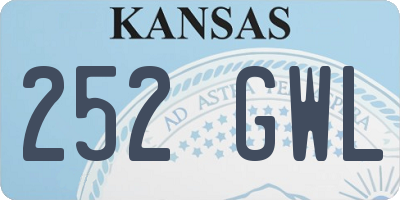 KS license plate 252GWL
