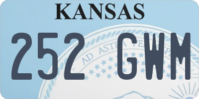 KS license plate 252GWM