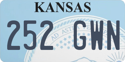 KS license plate 252GWN
