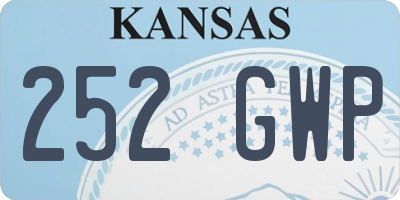 KS license plate 252GWP