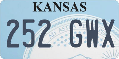 KS license plate 252GWX