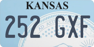 KS license plate 252GXF