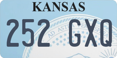 KS license plate 252GXQ