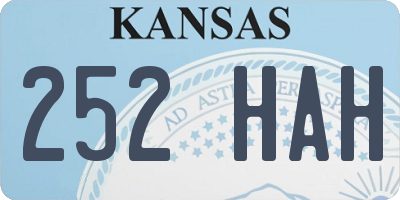 KS license plate 252HAH