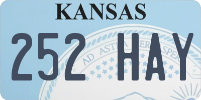 KS license plate 252HAY
