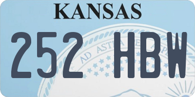 KS license plate 252HBW
