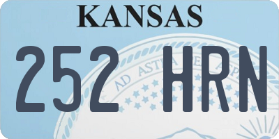 KS license plate 252HRN