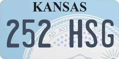 KS license plate 252HSG