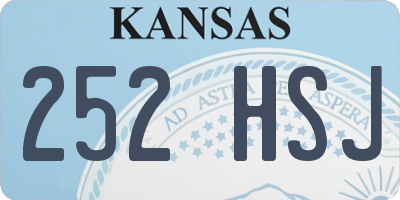 KS license plate 252HSJ