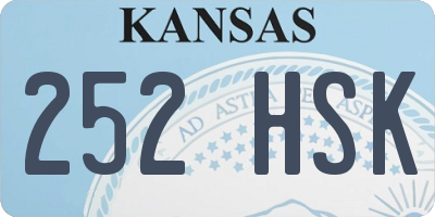 KS license plate 252HSK