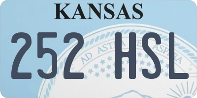 KS license plate 252HSL