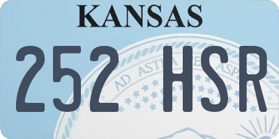 KS license plate 252HSR