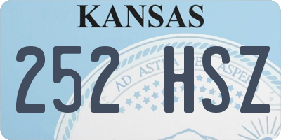 KS license plate 252HSZ