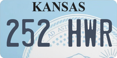 KS license plate 252HWR