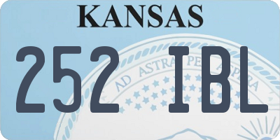 KS license plate 252IBL