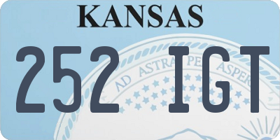 KS license plate 252IGT