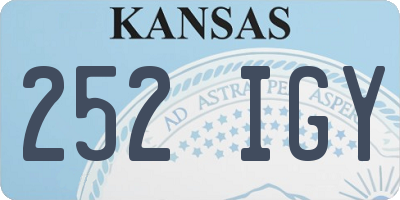 KS license plate 252IGY