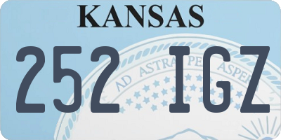 KS license plate 252IGZ