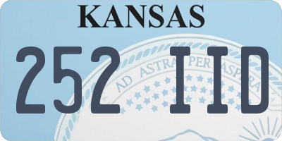 KS license plate 252IID