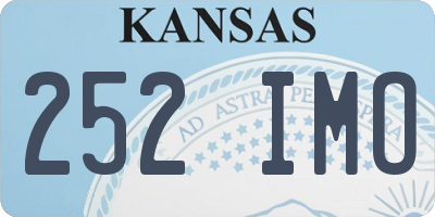KS license plate 252IMO