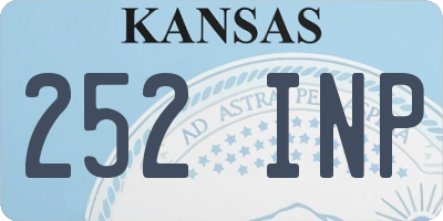 KS license plate 252INP