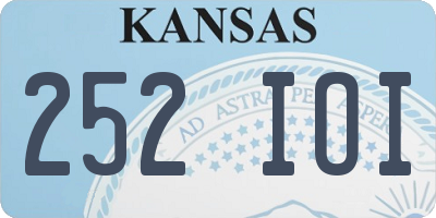 KS license plate 252IOI