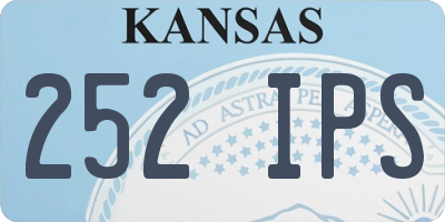 KS license plate 252IPS