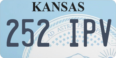 KS license plate 252IPV