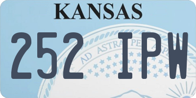 KS license plate 252IPW