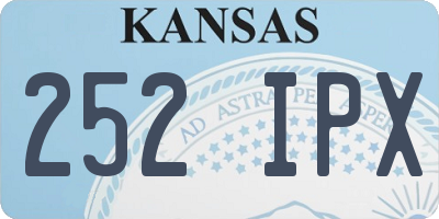 KS license plate 252IPX