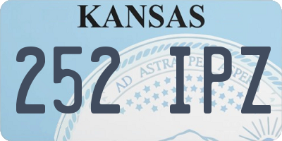 KS license plate 252IPZ