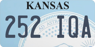 KS license plate 252IQA