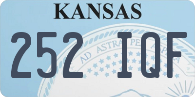 KS license plate 252IQF