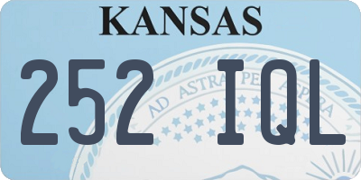 KS license plate 252IQL