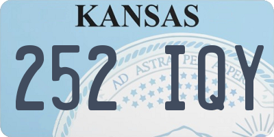 KS license plate 252IQY