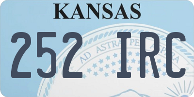 KS license plate 252IRC
