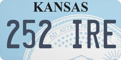 KS license plate 252IRE