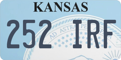 KS license plate 252IRF