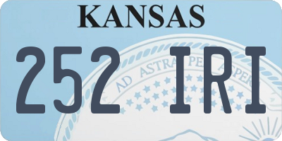 KS license plate 252IRI