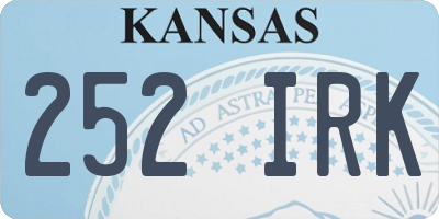 KS license plate 252IRK