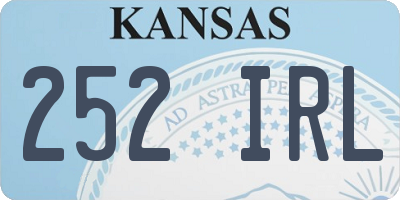 KS license plate 252IRL