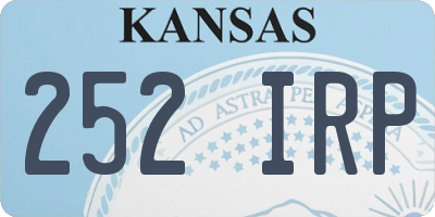 KS license plate 252IRP
