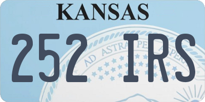 KS license plate 252IRS