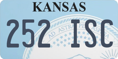KS license plate 252ISC