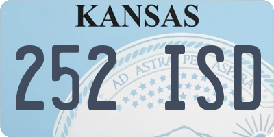 KS license plate 252ISD