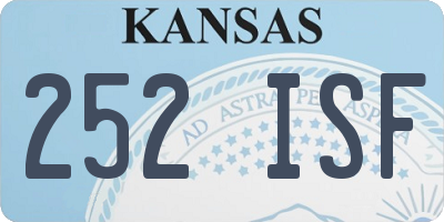 KS license plate 252ISF