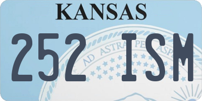 KS license plate 252ISM