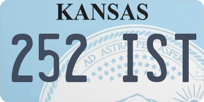 KS license plate 252IST