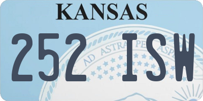 KS license plate 252ISW